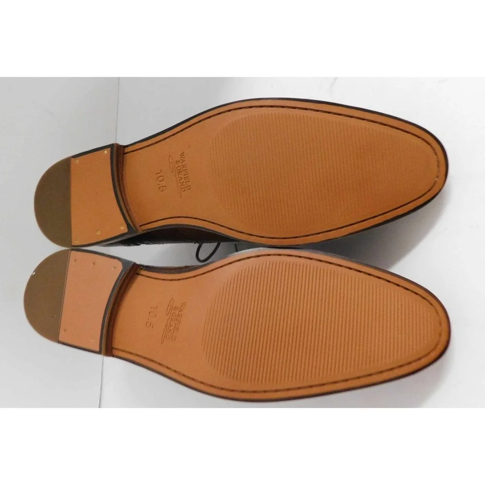 Warfield & Grand Roy 63606 Wingtip Dress Shoes Cognac‎ White sz 10.5 M NEW w/Box